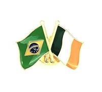 Badge drapeau du Brésil Europe Irlande Irlande Union européenne Amérique du Sud latine en métal émaillé drapeau de pays amitié ensemble