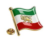 Badge drapeau national - Épingles patriotiques pour honorer | 2,3 cm en acier inoxydable avec fermoir papillon, emblème iranien pour vêtements, chapeaux, accessoires commémoratifs du patrimoine pour