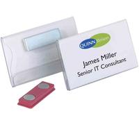 Durable 811619 Boite de 25 Porte-badges à aimant 40 x 75 mm