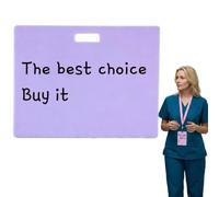 Badge effaçable - Note adhésive réutilisable en silicone - Stylo à bille et à l'alcool - Bloc-notes léger pour cartes d'identité - Bloc-notes à rapport rapide pour infirmières et médecins (violet)
