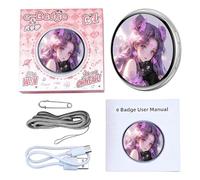 Badge Électronique De Photos Instantané Et Haut-parleur Intégré | Badge Électronique Intelligent Pour Fans D'Anime Cosplay Convention ACG Festival Maison École Club Décoration Sac À