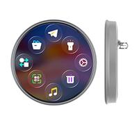 Badge électronique numérique - Écran tactile intelligent de 1,85 pouces - Broche d'image vidéo de football - Matériel portable électronique portable - Accessoires interactifs | Pour thématique de