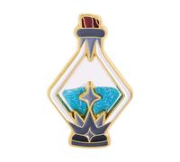 Badge en alliage pour bouteille de potion, bicolore pailleté pour vêtements, sacs et décoration de tenues, double couleur
