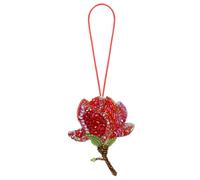 Badge en corde avec perles florales et strass pour embellir vêtements, sac, lanière et accessoires (B)