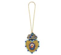 Badge en corde de poker en forme de cœur avec strass et paillettes pour embellir les vêtements, les sacs, les accessoires de lanière (E)