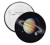 Badge en fer blanc personnalisé Planet Jupiter - Grand bouton artisanal - Convient pour les enseignants, les infirmières, les médecins, le personnel, les cadeaux de fête, 12pcs, Plastique, Plastiques