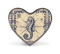 Badge en forme de cœur de style ancien thème nautique, porte-badge mignon pour woker, broche en métal, épinglettes en forme de cœur d'amour pour homme et femme, cadeau de médecin, sacs à dos et