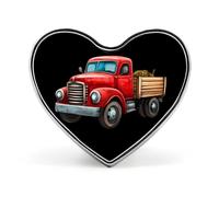 Badge en forme de cœur pour camion de ferme, unisexe, en métal, commémoratif, épingle à revers, bouton, robe, manteau, accessoires pour sac à dos, mariage