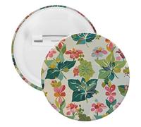 Badge en forme de feuille de lierre - Rond - En métal - Léger - Pour sac à dos - Pour chemises, vestes, châles, manteaux - Unisexe, 12PCS, Fer blanc, épingles rondes en métal