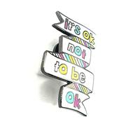 Badge en métal avec inscription « It's OK Not To Be Ok Mental Health », Métal