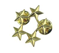 Badge étoile à 5 branches en métal pour le jour commémoratif du 4 juillet, H, Métal