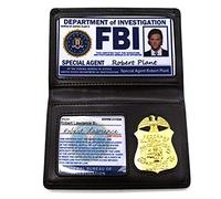 Badge fantaisie FBI pour jeu de rôle Supernatural FBI - Support de police SPN - Spécial agent sous-couverture - Accessoires de fête d'Halloween, # 1