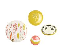 Badge fantaisie Motif fleur 3 pièces