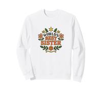 Badge Floral « World's Best Sister » Sweatshirt
