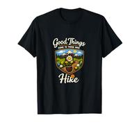 Badge Good Things Come to Those Who Hike Camping T-Shirt