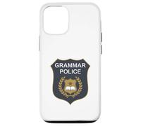 Badge Grammar Police to Serve and Correct English Teacher Coque pour iPhone 12/12 Pro