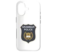 Badge Grammar Police to Serve and Correct English Teacher Coque pour iPhone 17