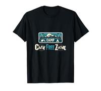 Badge Graphique City Free Zone Camping Mountain T-Shirt