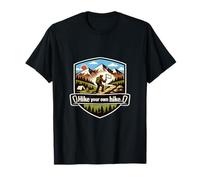 Badge Graphique Hike Your Own Hike Camping Mountain T-Shirt