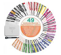 Badge Guru 2.0 par Tribe RN Lot de 49 Cartes de référence en Soins Infirmiers pour étudiants en école de médecine et en Sciences infirmières, Cartes Flash