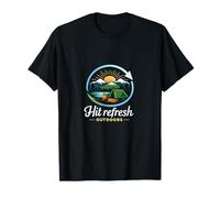 Badge Hit Refresh Outdoors Camping Mountain T-Shirt