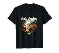 Badge Holy Smokes Camping Mountain T-Shirt