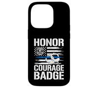 Badge Honor Courage Police Coque pour iPhone 14 Pro