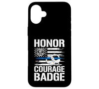 Badge Honor Courage Police Coque pour iPhone 16 Plus
