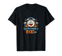 Badge Horloge numérique Laughter at 8 AM T-Shirt