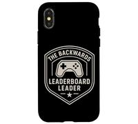 Badge Humoristique Noob Gamer Blague Leaderboard Sarcasme Gaming Fan Coque pour iPhone X/XS