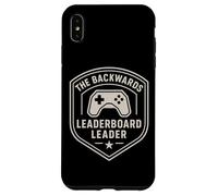 Badge Humoristique Noob Gamer Blague Leaderboard Sarcasme Gaming Fan Coque pour iPhone XS Max