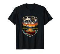 Badge Lake Life is The Best Life Camping Mountain T-Shirt