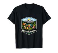 Badge Leave Only Laughter Camping Mountain T-Shirt