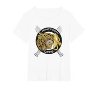 Badge Legion Etrangere Combat Foret CEFE T-Shirt, Femme Grandes Tailles, Blanc, 2X