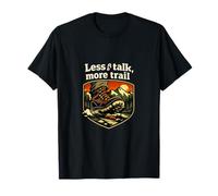 Badge « Less Talk, More Trail Camping Mountain » T-Shirt