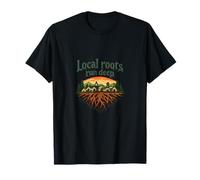 Badge Local Roots Run Deep Pride Tree Roots Town T-Shirt