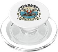 Badge magnétique de pêche River Cleaner PopSockets PopGrip pour MagSafe