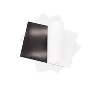 Badge Maker DIY Badge Aimant en caoutchouc Feuilles magnétiques Tapis magnétiques noirs pour réfrigérateur Découpe magnétique sur un côté 0,5 mm(10pcs)