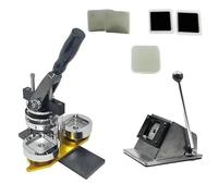 Badge Maker DIY Badge Ensemble de machine de fabrication d'aimants de réfrigérateur carrés 50x50 mm comprenant une machine et un ensemble de 100 pièces d'aimant