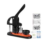 Badge Maker DIY Badge Kit de poinçonnage à poignée en arc ergonomique pour machine à boutons 25/32/58 broches avec pièces de bouton(32mm 500 Buttons)