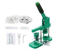 Badge Maker DIY Badge Machine de fabrication de badges magnétiques amovibles de 25/32/44/58 mm avec 100 jeux de pièces de fabrication(32mm Set Green)