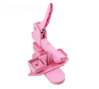 Badge Maker DIY Badge Machine de fabrication de boutons de badges carrés de 50 mm pour la fabrication d'aimants de réfrigérateur, de fournitures d'artisanat d'art(50mm Pink Machine)