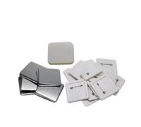 Badge Maker DIY Badge Machine de presse à badges carrée pour réfrigérateur 50 x 50 mm, rotative, manuelle, pour fabrication d'épingles à badges magnétiques(100PCS Plastic Part)