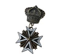 Badge martial historique avec artisanat détaillé sculpté motif étoile emblèmes pour collectionneurs et amateurs de collection historique, One Size, Comme décrit