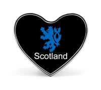 Badge métallique humoristique en forme de cœur, représentant un lion rampant écossais (1 pouce), avec un lion rampant. Broche/épingle à vêtements, chapeaux, sacs et cravates.