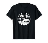 Badge Mignon Dauphin île Tropicale T-Shirt