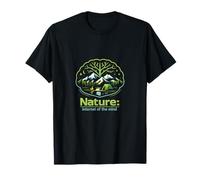 Badge Nature Internet of The Mind Camping Mountain T-Shirt