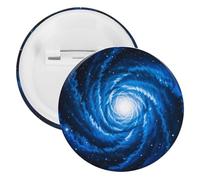 Badge nébuleuse bleu rond en métal, broche légère pour sac à dos, épingles à boutons tendance pour chemises, vestes, châle, manteau, unisexe, 20PCS, Fer blanc, épingles rondes en métal