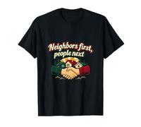 Badge Neighbors First People Next Local Pride T-Shirt