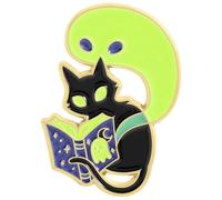 Badge noir sur le thème des chats et spectres lumineux pour collection de bijoux tendance